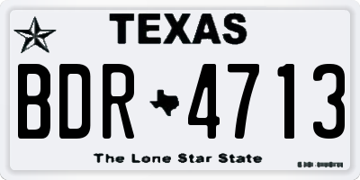 TX license plate BDR4713