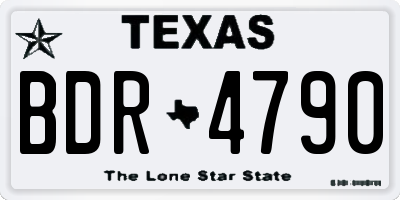 TX license plate BDR4790