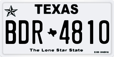 TX license plate BDR4810