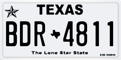 TX license plate BDR4811