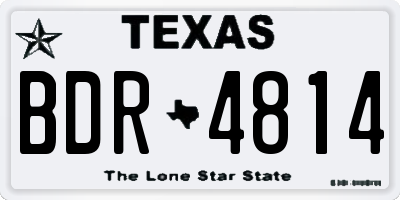 TX license plate BDR4814