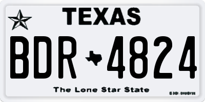 TX license plate BDR4824