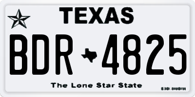 TX license plate BDR4825