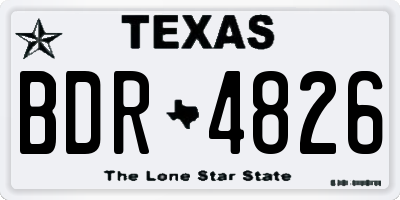TX license plate BDR4826