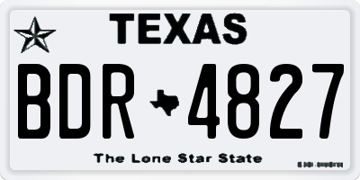 TX license plate BDR4827
