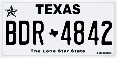 TX license plate BDR4842
