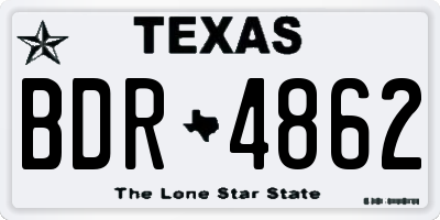 TX license plate BDR4862