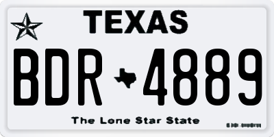 TX license plate BDR4889
