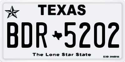 TX license plate BDR5202