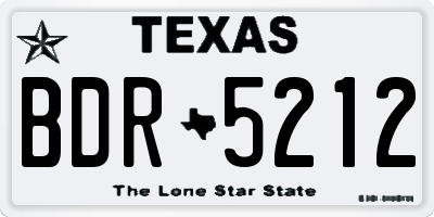 TX license plate BDR5212