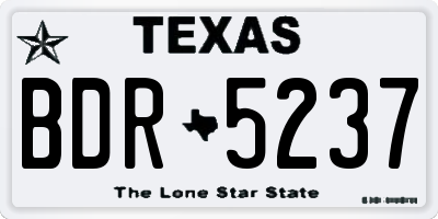 TX license plate BDR5237