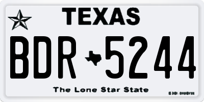 TX license plate BDR5244