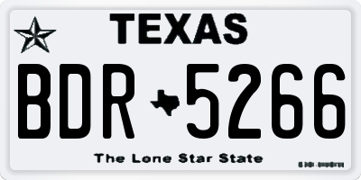 TX license plate BDR5266