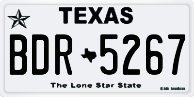 TX license plate BDR5267