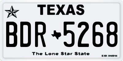 TX license plate BDR5268
