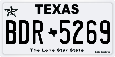 TX license plate BDR5269