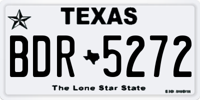 TX license plate BDR5272