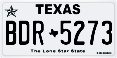 TX license plate BDR5273