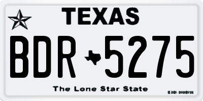 TX license plate BDR5275