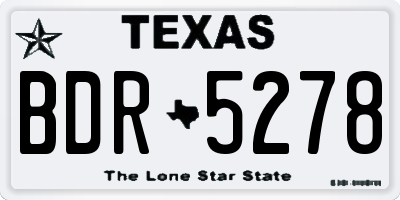 TX license plate BDR5278