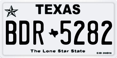 TX license plate BDR5282