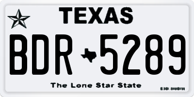 TX license plate BDR5289