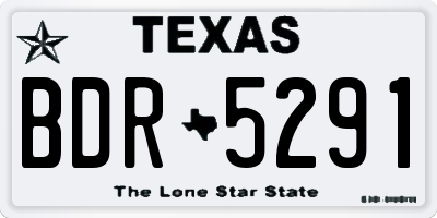 TX license plate BDR5291
