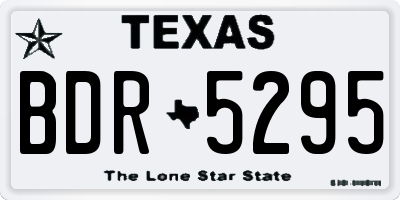 TX license plate BDR5295