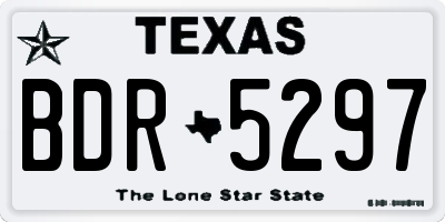 TX license plate BDR5297