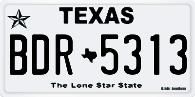 TX license plate BDR5313
