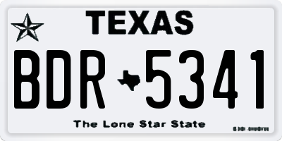 TX license plate BDR5341