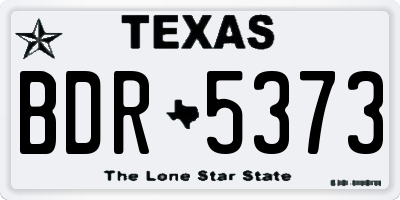 TX license plate BDR5373