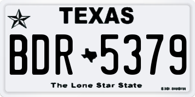 TX license plate BDR5379
