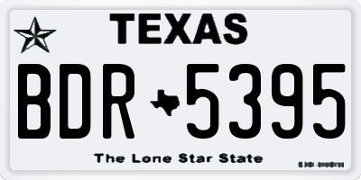 TX license plate BDR5395