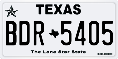 TX license plate BDR5405