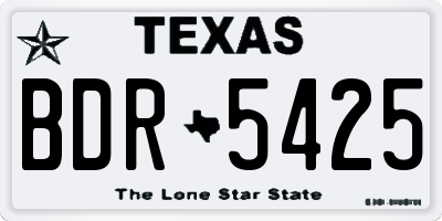 TX license plate BDR5425