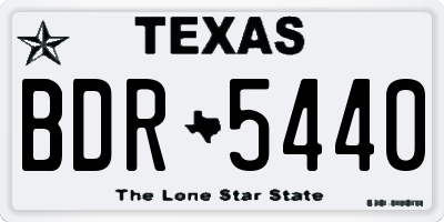 TX license plate BDR5440