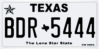 TX license plate BDR5444
