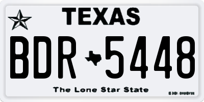 TX license plate BDR5448