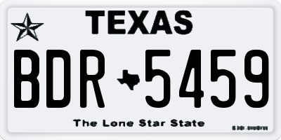 TX license plate BDR5459