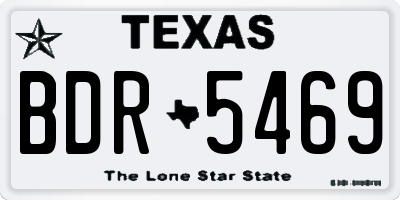 TX license plate BDR5469