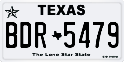 TX license plate BDR5479