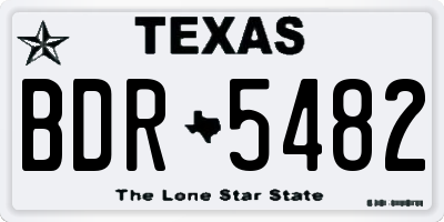 TX license plate BDR5482