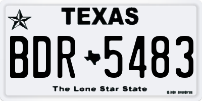 TX license plate BDR5483
