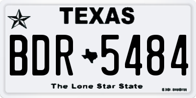 TX license plate BDR5484