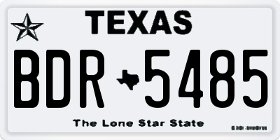 TX license plate BDR5485