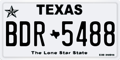 TX license plate BDR5488