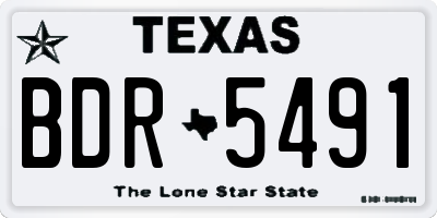 TX license plate BDR5491
