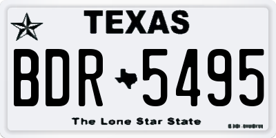 TX license plate BDR5495