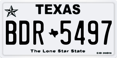 TX license plate BDR5497